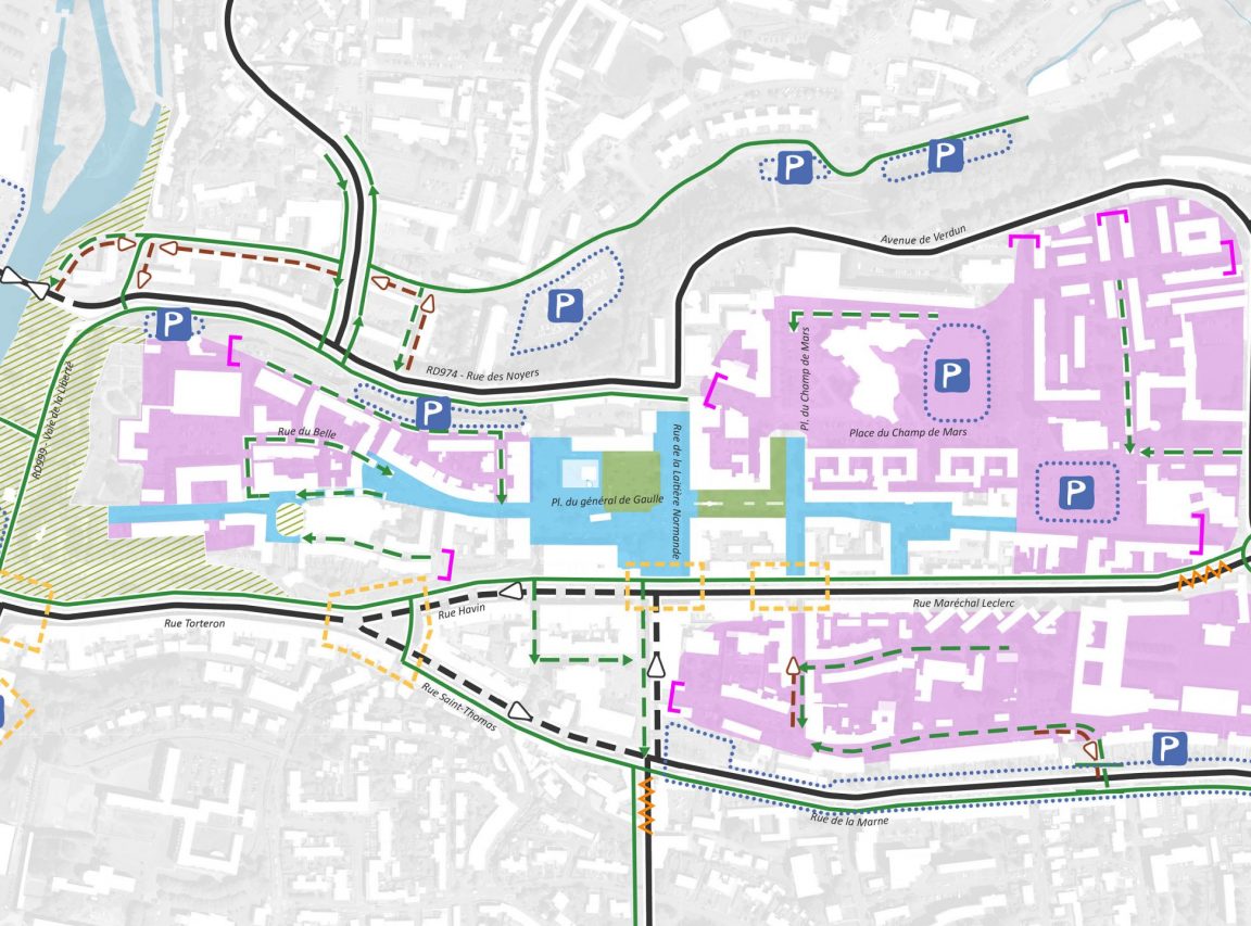 Accompagnement à la mise en place d’un plan de circulation sur la ville de Saint-Lô